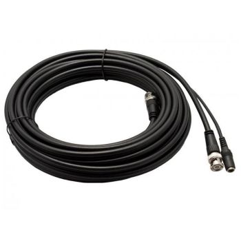 10m Professional Copper RG59 BNC Video and DC Power CCTV Cable - L18 x W18 x H6 cm - Black