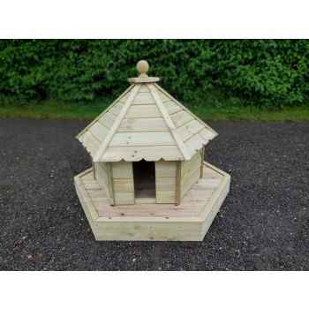 Indian Runner Hexagonal Floating Duck House, Waterfowl Nesting Box for Pond or Lake