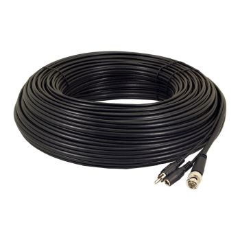30M BNC Cable + DC Power with RCA Audio Connectors - Black