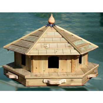 Somerton Floating Duck Six Nest - Pressure Treated Red Pine - L140 x W140 x H75 cm