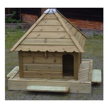 Medium Square Indian Runner Floating Duck House, Waterfowl Nesting Box for Pond or Lake