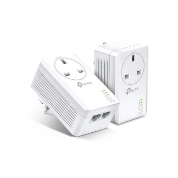 TP Link Powerline adapter with Pass through power AV1000 Gigabit LAN - L14 x W10 x H19 cm