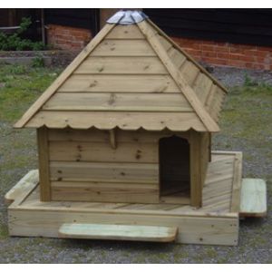 Medium Square Indian Runner Floating Duck House, Waterfowl Nesting Box for Pond or Lake