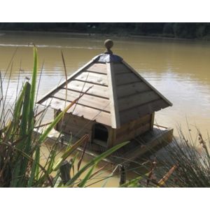 Small Square Floating Duck House, Waterfowl Nesting Box for Pond or Lake