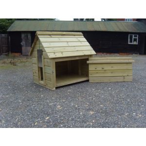 Campbell Duck House - up to 24 Ducks, Quality Pressure Treated Timber Waterfowl House - L190 x W80 x H116 cm