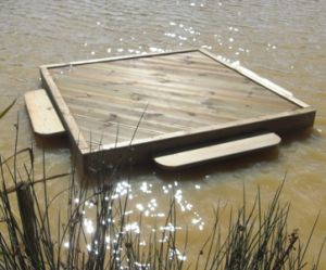 Large Square Duck Float, Waterfowl Platform, Floating Waterfowl Pontoon